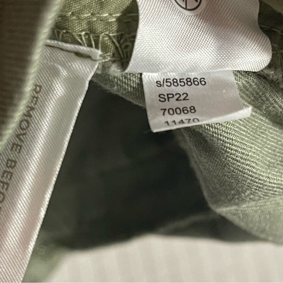 Loft Olive Green Tie Waist Pocket Skirt Style 585866 Size 4 - Picture 4 of 8